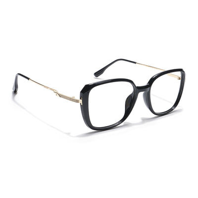 Voyage Black Square Eyeglasses for Men & Women (TR83061MG5839-C1)