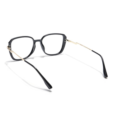 Voyage Black Square Eyeglasses for Men & Women (TR83061MG5839-C1)