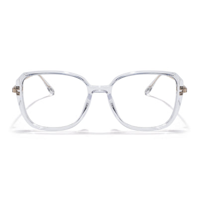 Voyage Transparent Square Eyeglasses for Men & Women (TR83061MG5841-C3)