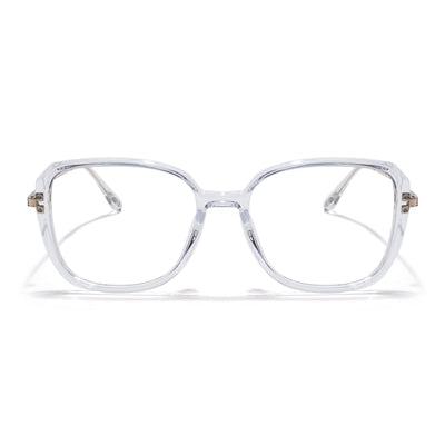 Voyage Transparent Square Eyeglasses for Men & Women (TR83061MG5841-C3)