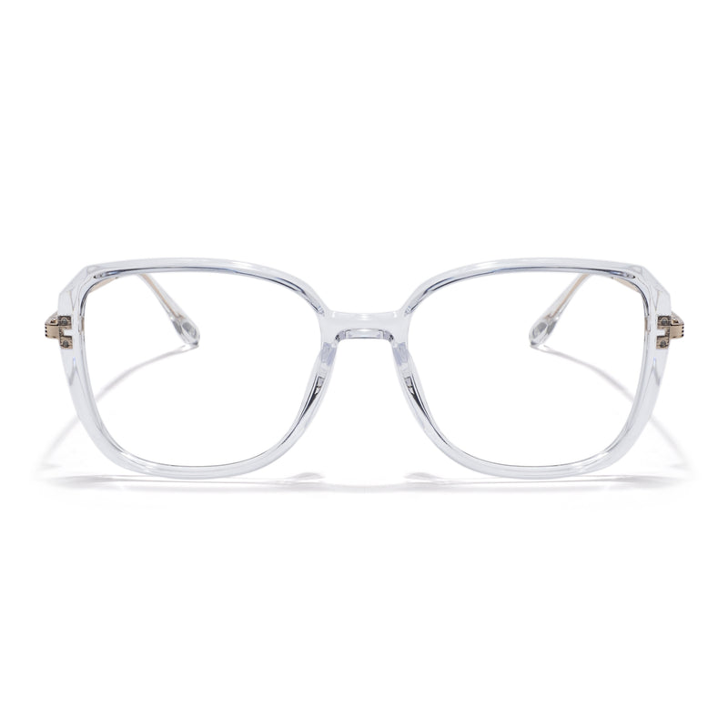 Voyage Transparent Square Eyeglasses for Men & Women (TR83061MG5841-C3)