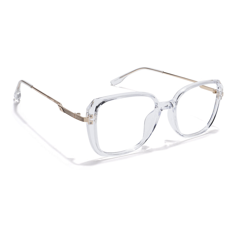 Voyage Transparent Square Eyeglasses for Men & Women (TR83061MG5841-C3)