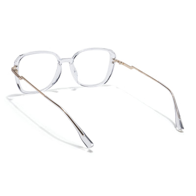 Voyage Transparent Square Eyeglasses for Men & Women (TR83061MG5841-C3)