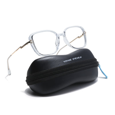 Voyage Transparent Square Eyeglasses for Men & Women (TR83061MG5841-C3)