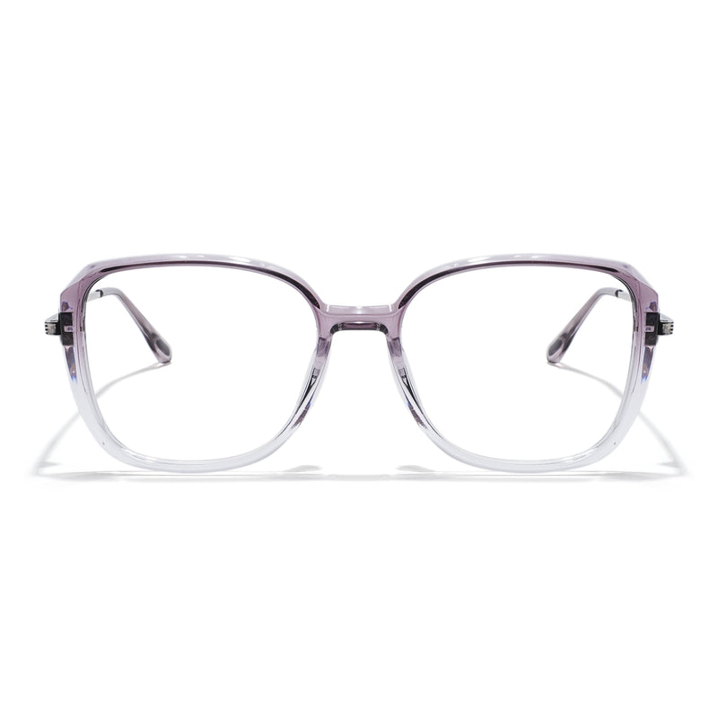 Voyage Light Purple & Clear Square Eyeglasses for Men & Women (TR83061MG5842-C4)