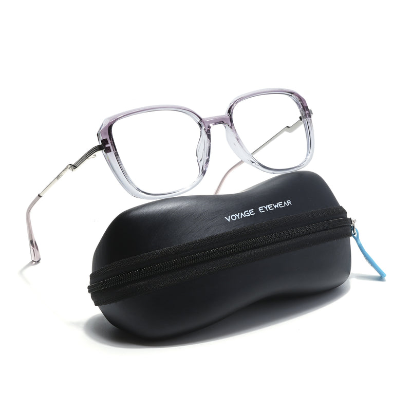 Voyage Light Purple & Clear Square Eyeglasses for Men & Women (TR83061MG5842-C4)