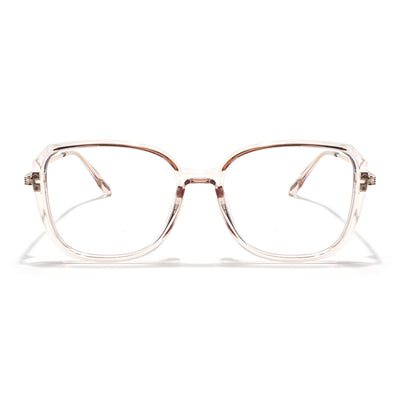 Voyage Light Golden Square Eyeglasses for Men & Women (TR83061MG5843-C5)