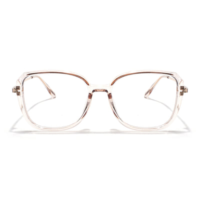 Voyage Light Golden Square Eyeglasses for Men & Women (TR83061MG5843-C5)