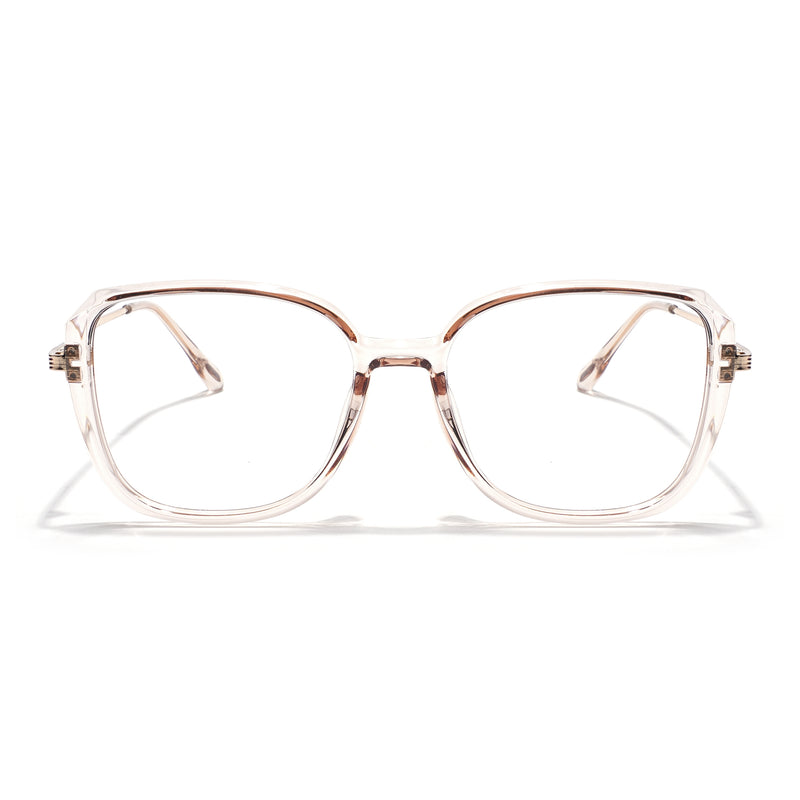 Voyage Light Golden Square Eyeglasses for Men & Women (TR83061MG5843-C5)