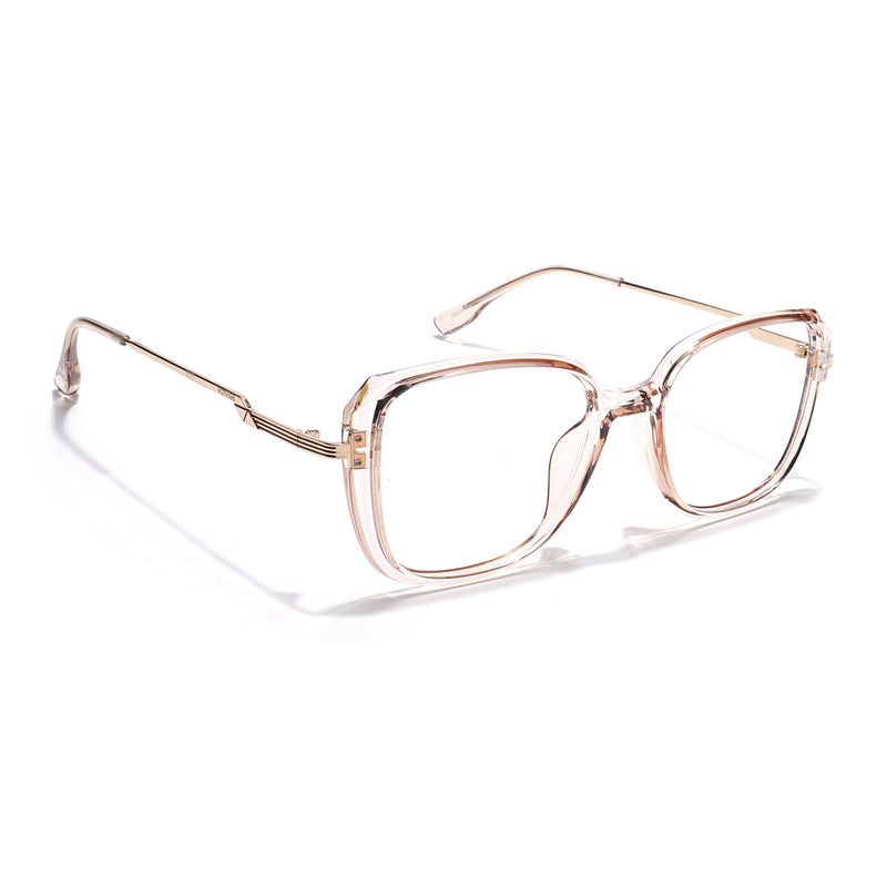 Voyage Light Golden Square Eyeglasses for Men & Women (TR83061MG5843-C5)