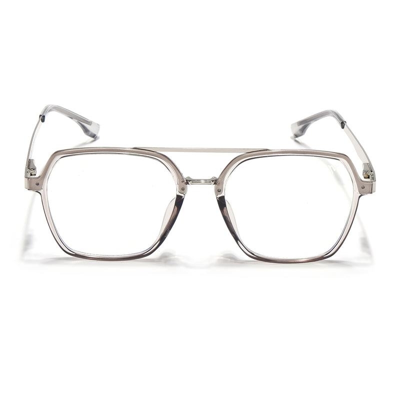 Voyage Metal Head Grey & Silver Wayfarer Eyeglasses for Men & Women (TR83075MG5444-C3)