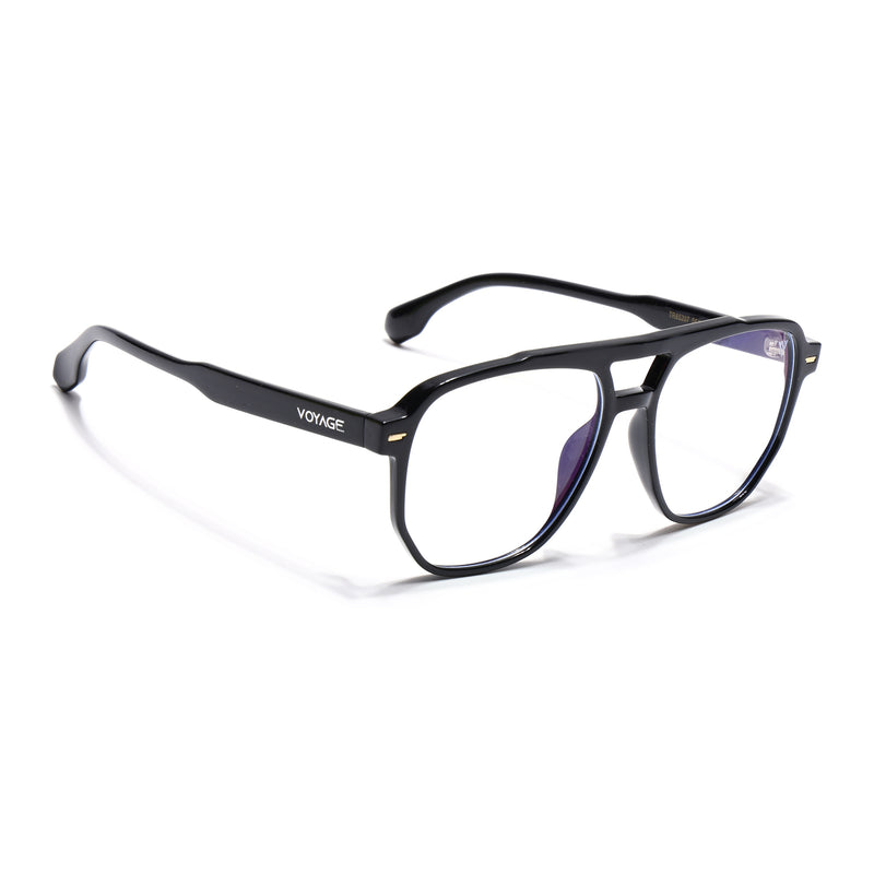 Voyage Maverick Shine Black Wayfarer Eyeglasses for Men & Women (TR85207MG4713-C1)