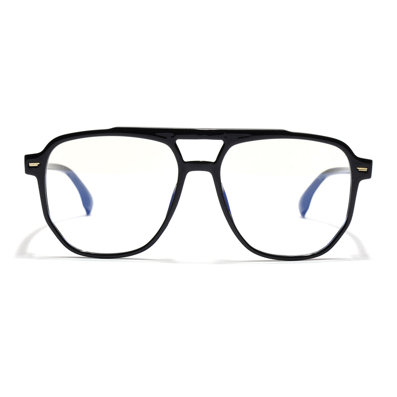 Voyage Maverick Shine Black Wayfarer Eyeglasses for Men & Women (TR85207MG4713-C1)