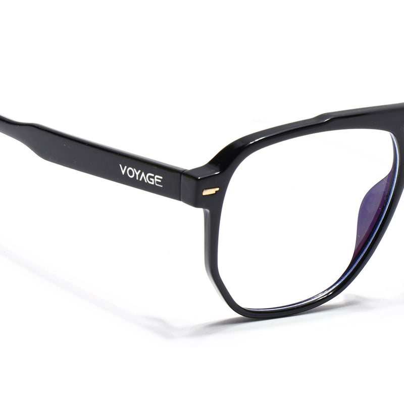 Voyage Maverick Shine Black Wayfarer Eyeglasses for Men & Women (TR85207MG4713-C1)