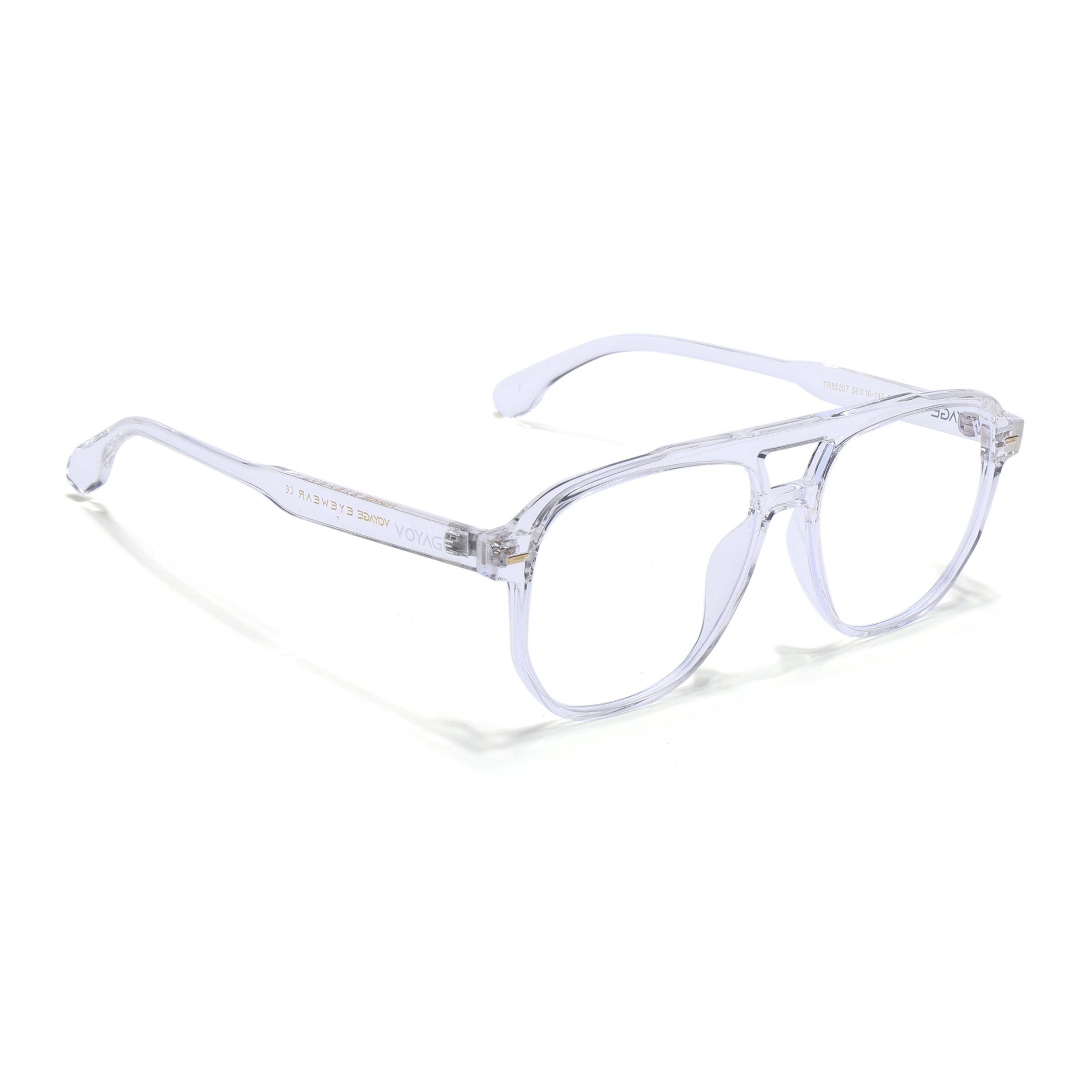 Voyage Maverick Transparent Wayfarer Eyeglasses for Men & Women (TR85207MG4715-C5)