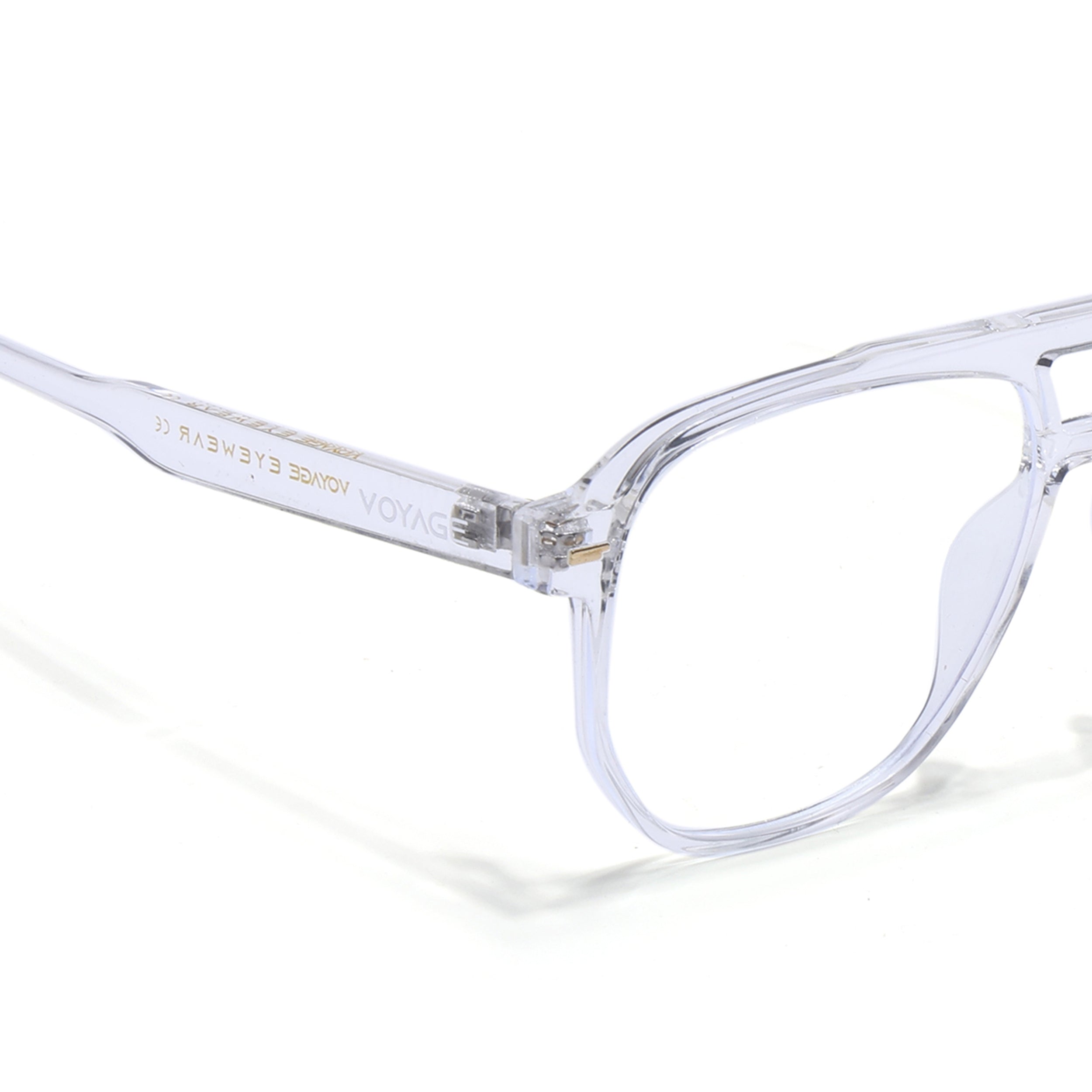 Voyage Maverick Transparent Wayfarer Eyeglasses for Men & Women (TR85207MG4715-C5)