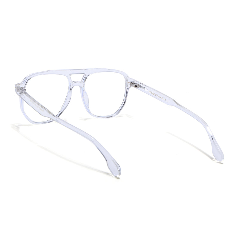 Voyage Maverick Transparent Wayfarer Eyeglasses for Men & Women (TR85207MG4715-C5)