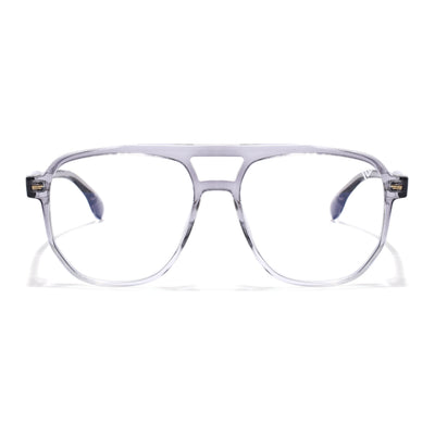 Voyage Maverick Transparent Grey Wayfarer Eyeglasses for Men & Women (TR85207MG4716-C6)