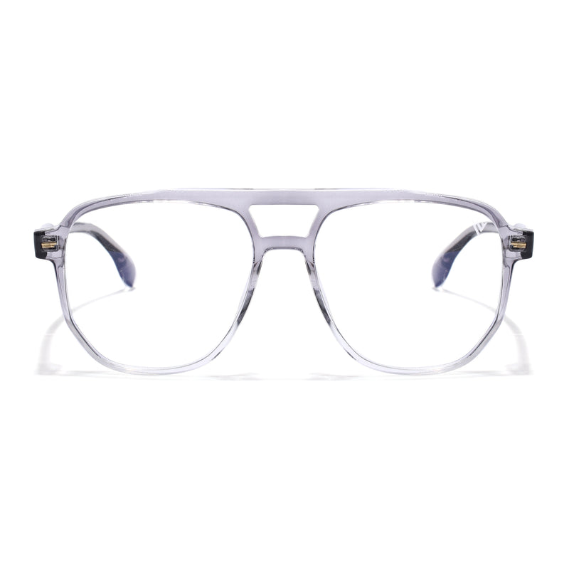 Voyage Maverick Transparent Grey Wayfarer Eyeglasses for Men & Women (TR85207MG4716-C6)