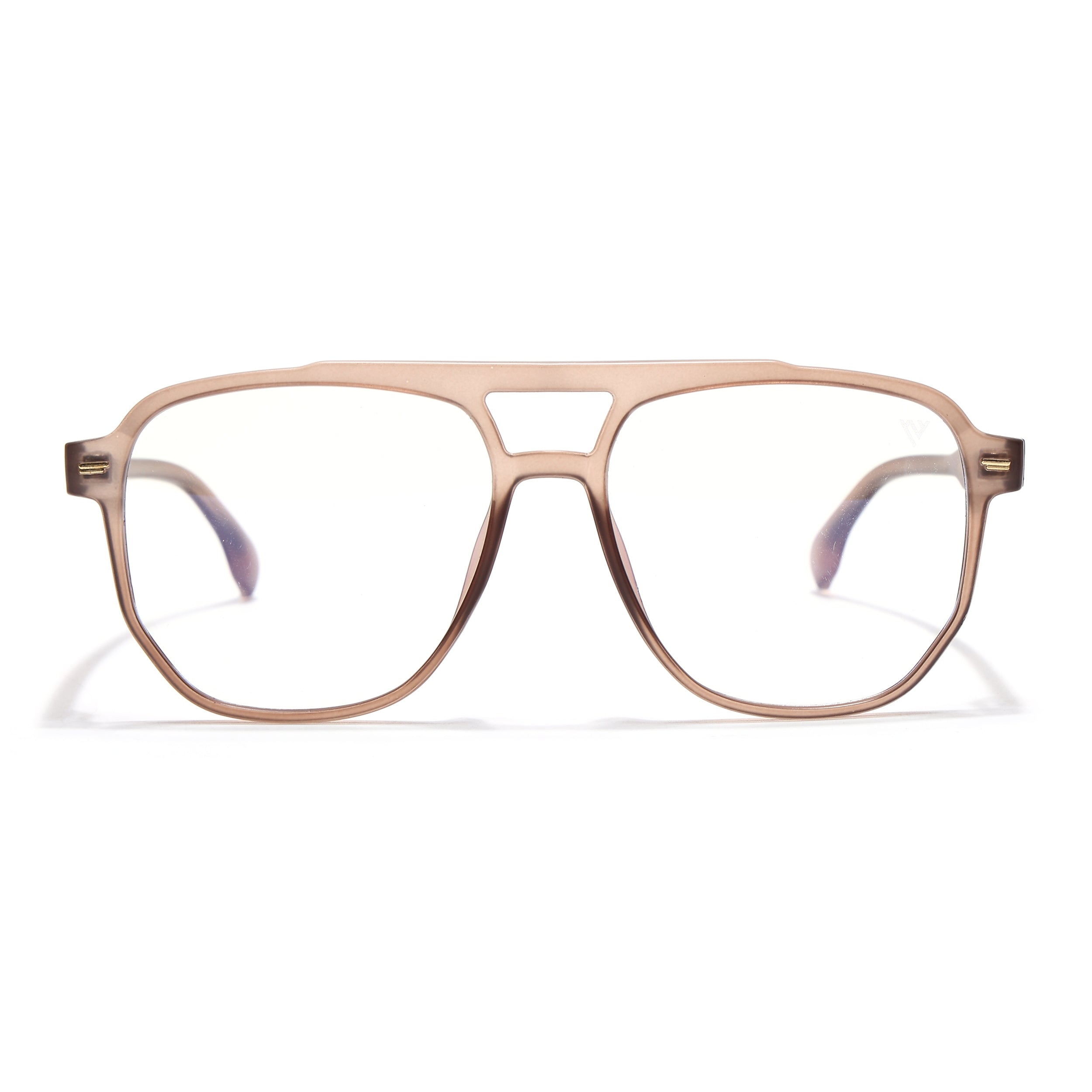 Voyage Maverick Transparent Brown Wayfarer Eyeglasses for Men & Women (TR85207MG4727-C2)