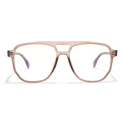 Voyage Maverick Transparent Brown Wayfarer Eyeglasses for Men & Women (TR85207MG4727-C2)