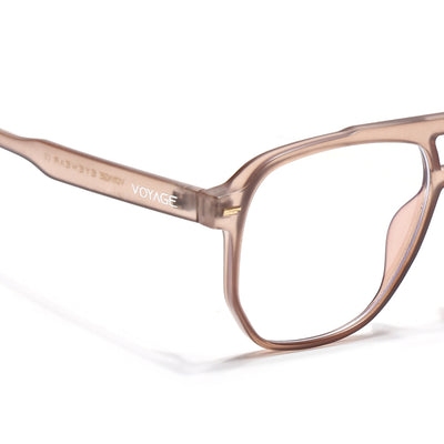 Voyage Maverick Transparent Brown Wayfarer Eyeglasses for Men & Women (TR85207MG4727-C2)