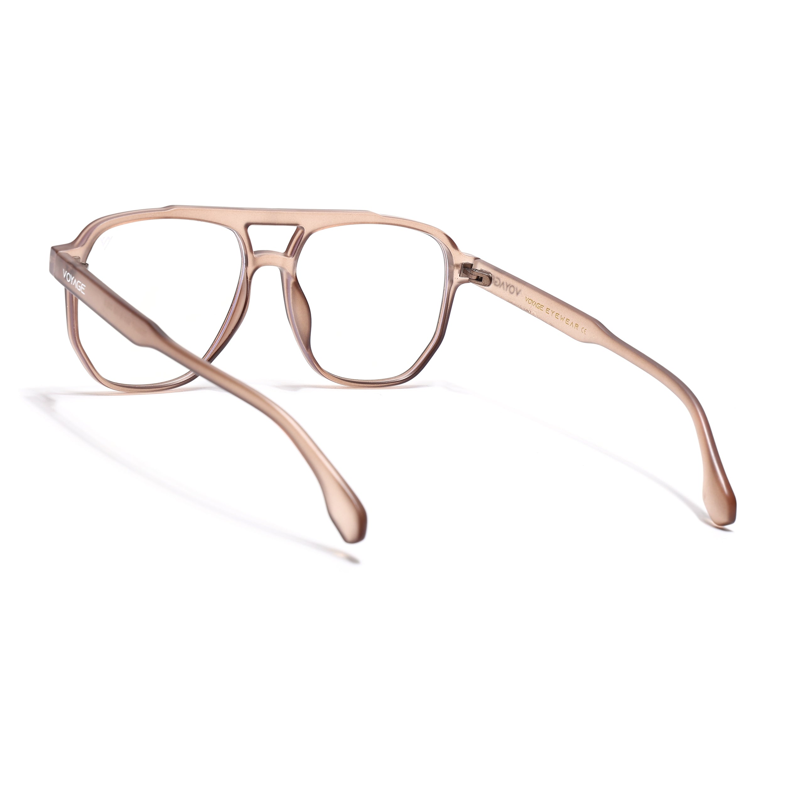 Voyage Maverick Transparent Brown Wayfarer Eyeglasses for Men & Women (TR85207MG4727-C2)