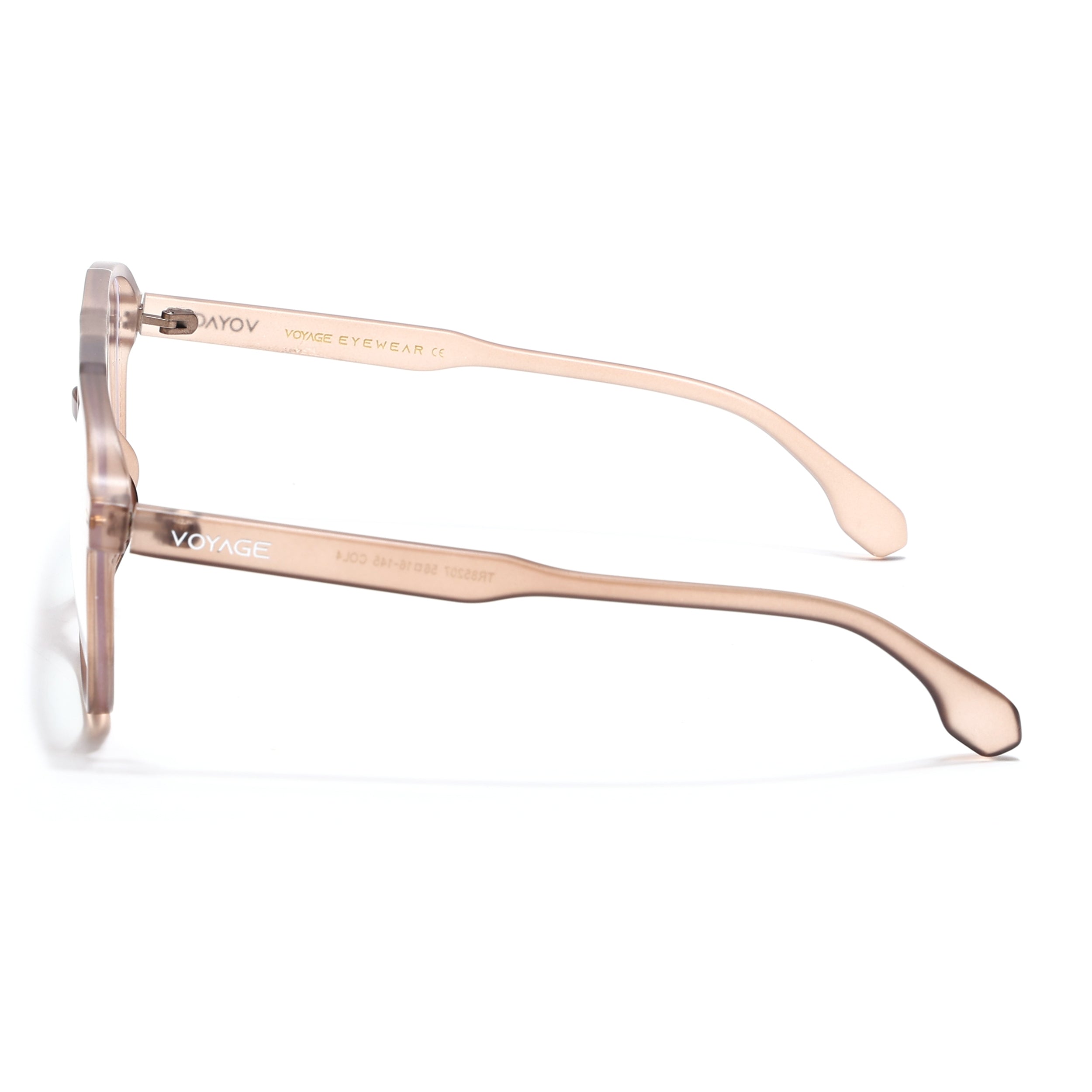 Voyage Maverick Transparent Brown Wayfarer Eyeglasses for Men & Women (TR85207MG4727-C2)