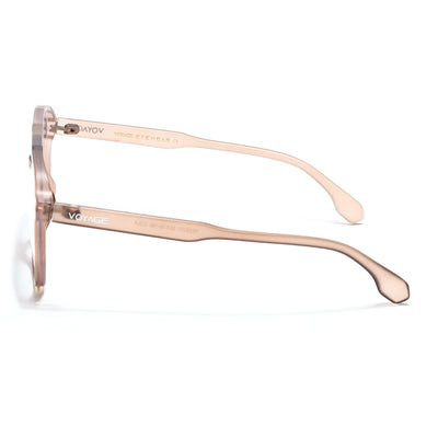 Voyage Maverick Transparent Brown Wayfarer Eyeglasses for Men & Women (TR85207MG4727-C2)