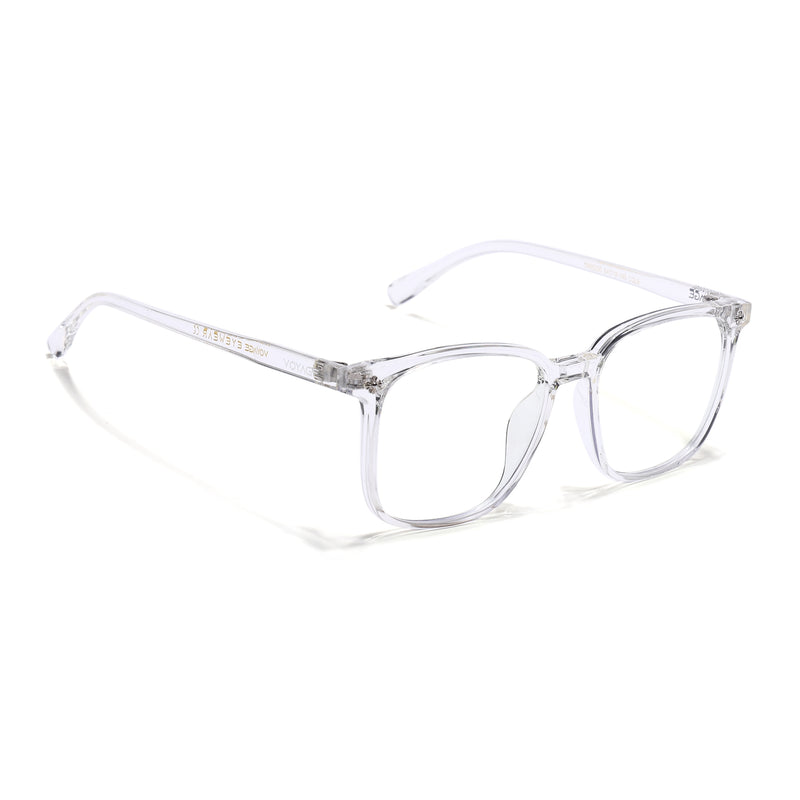 Voyage Air Transparent Square Eyeglasses for Men & Women (TR85230MG4698-C5)