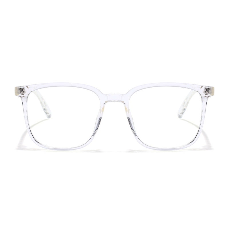 Voyage Air Transparent Square Eyeglasses for Men & Women (TR85230MG4698-C5)