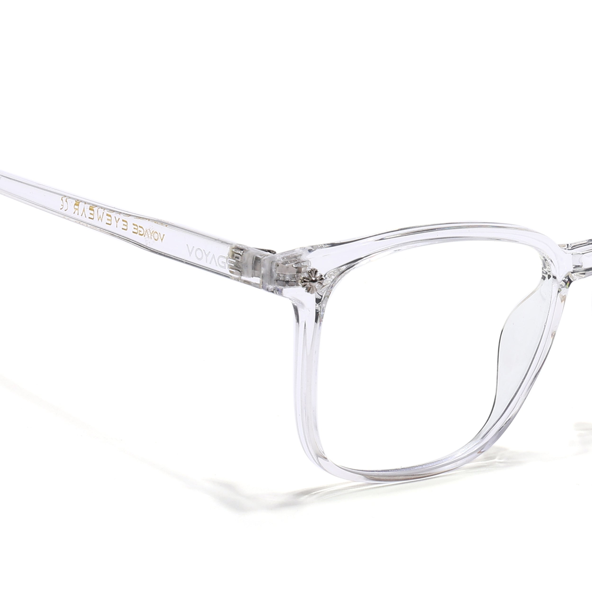 Voyage Air Transparent Square Eyeglasses for Men & Women (TR85230MG4698-C5)