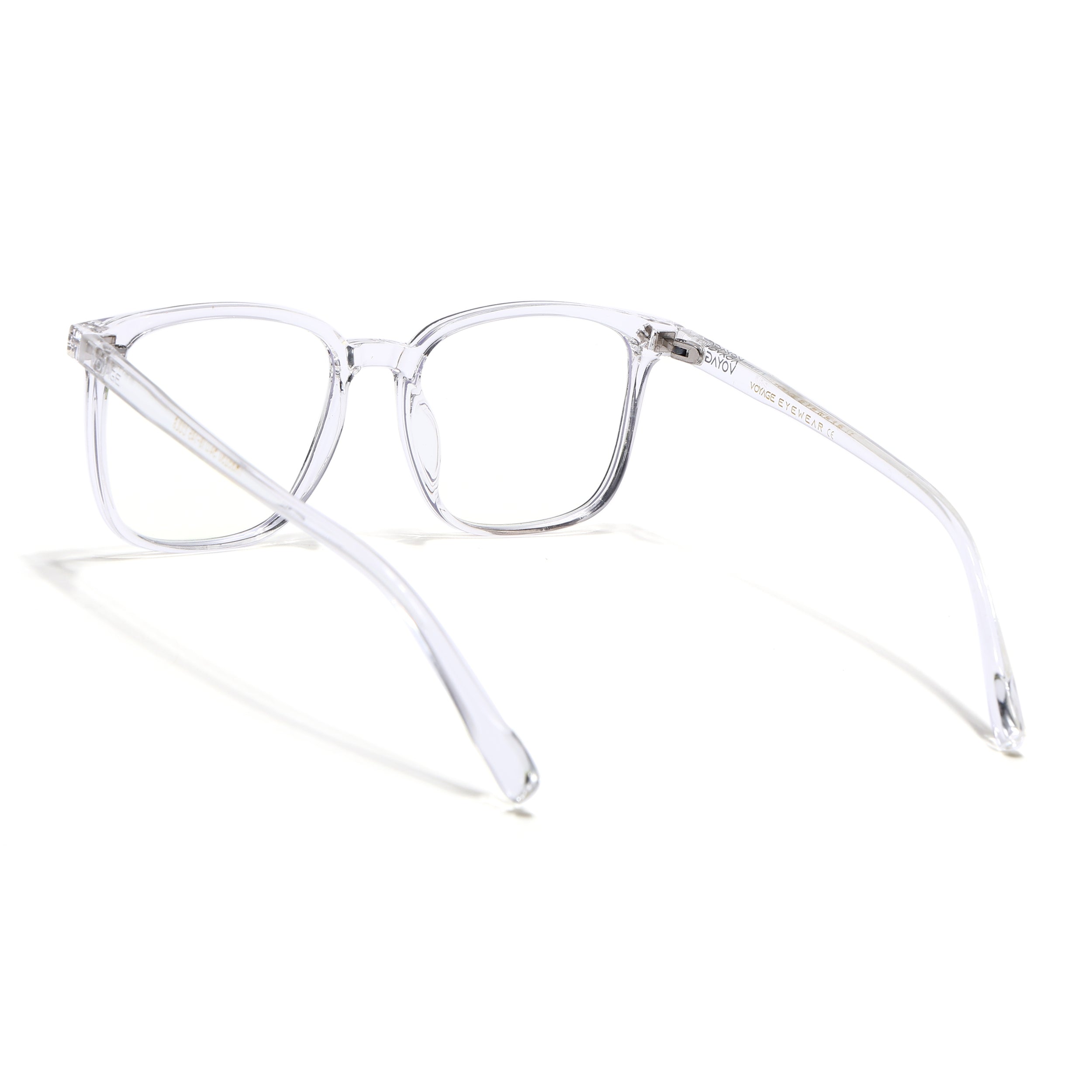 Voyage Air Transparent Square Eyeglasses for Men & Women (TR85230MG4698-C5)