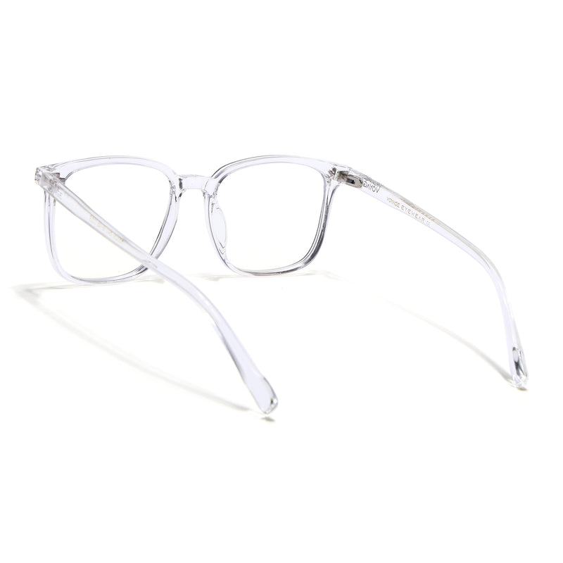 Voyage Air Transparent Square Eyeglasses for Men & Women (TR85230MG4698-C5)
