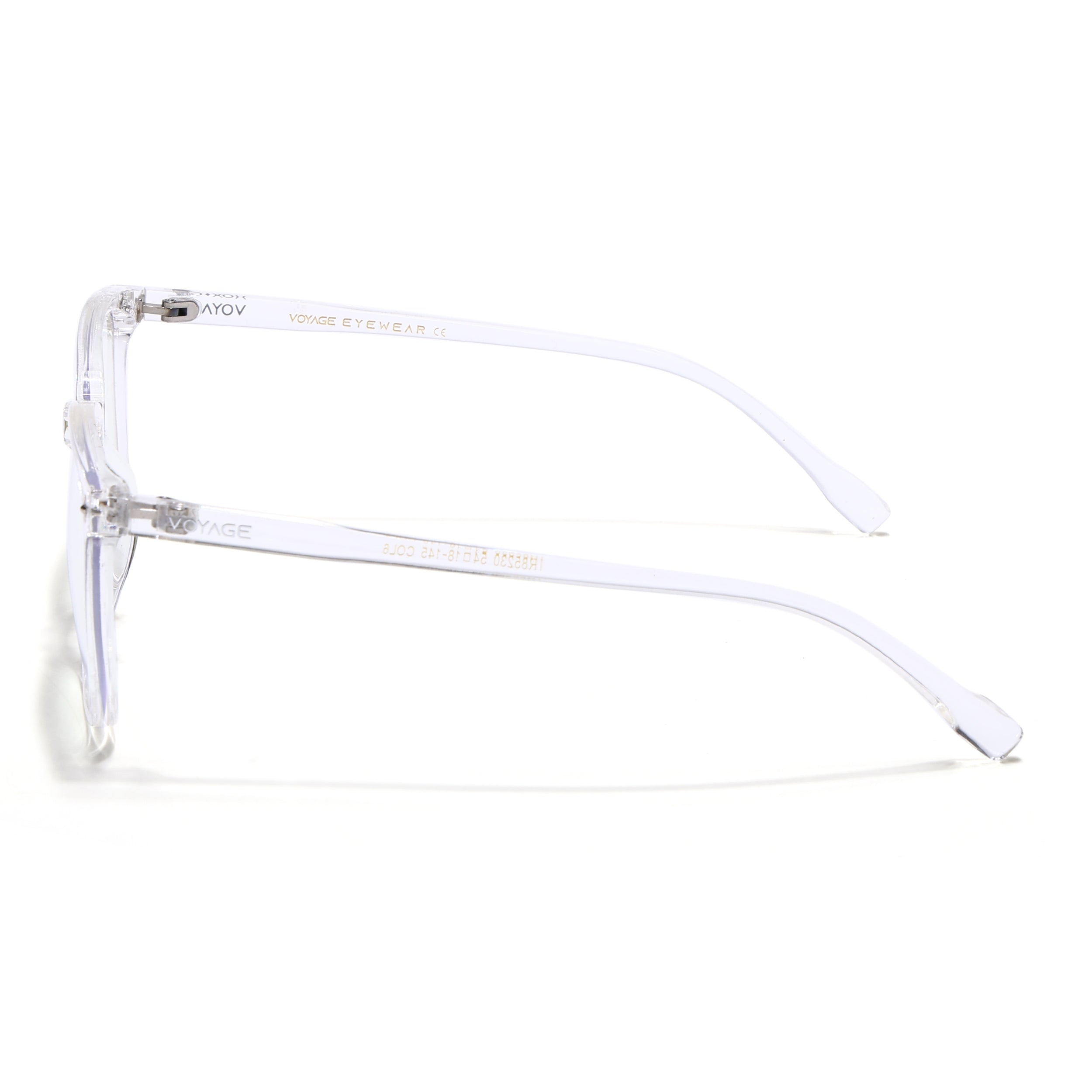 Voyage Air Transparent Square Eyeglasses for Men & Women (TR85230MG4698-C5)