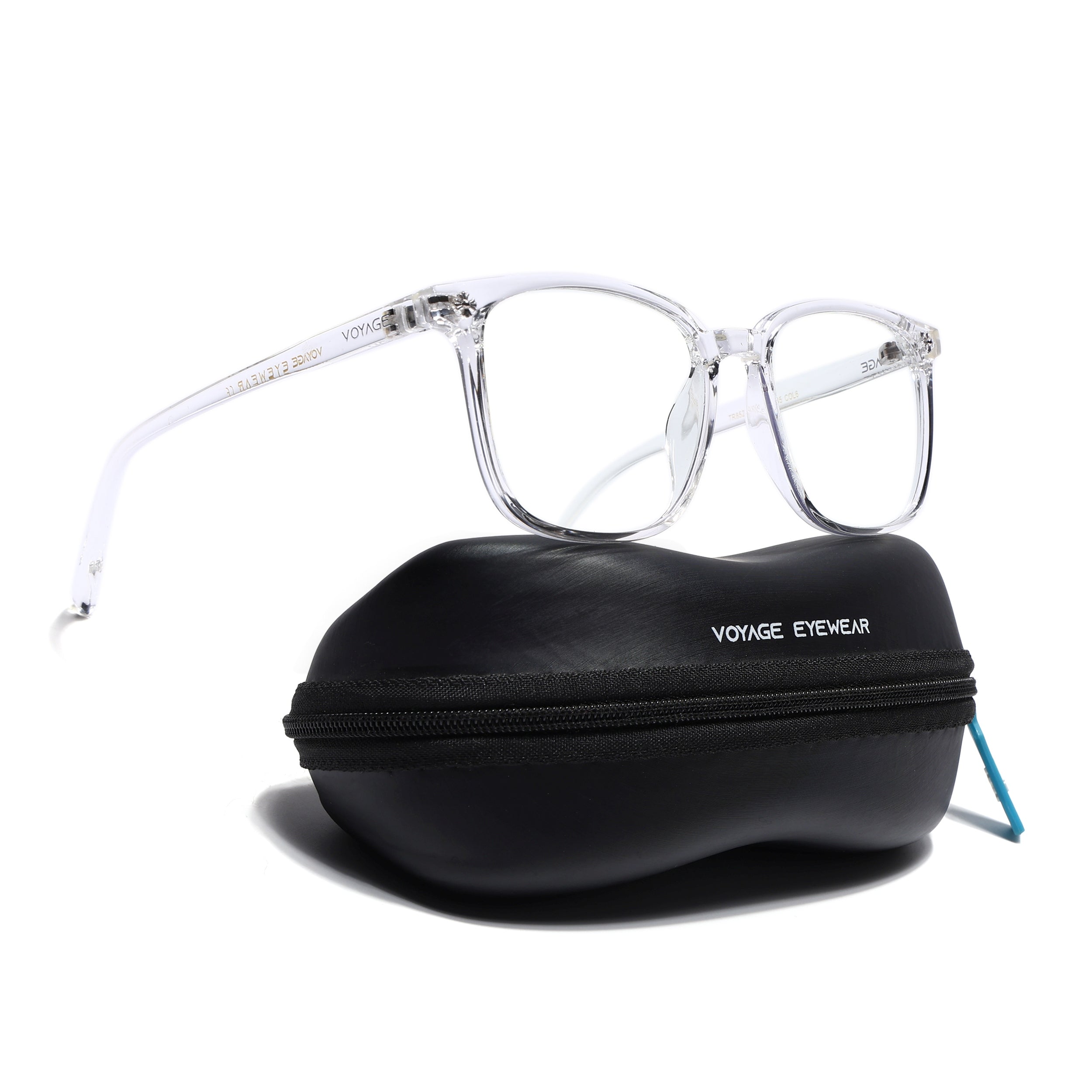 Voyage Air Transparent Square Eyeglasses for Men & Women (TR85230MG4698-C5)