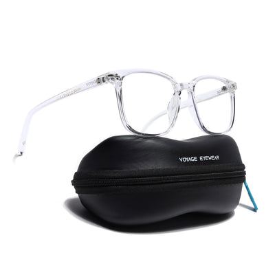 Voyage Air Transparent Square Eyeglasses for Men & Women (TR85230MG4698-C5)