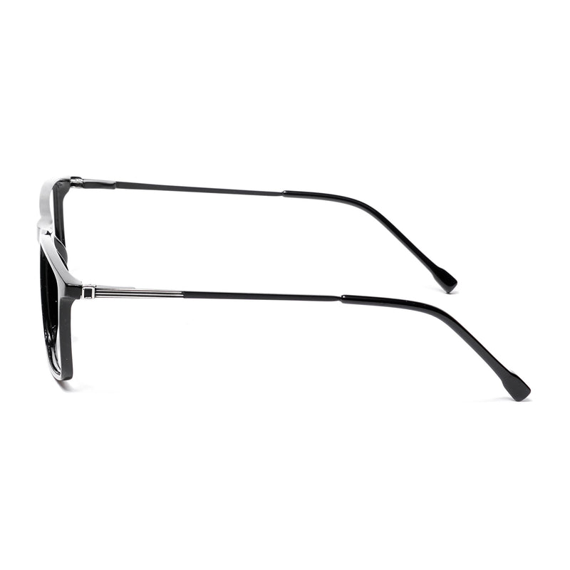 EyeJack Shine Black Rectangle Eyeglasses for Men & Women (TR85605GE1696-C1)