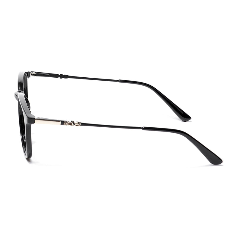 EyeJack Shine Black Round Eyeglasses for Men & Women (TR85610GE1699-C1)