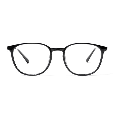 EyeJack Shine Black Round Eyeglasses for Men & Women (TR85610GE1699-C1)