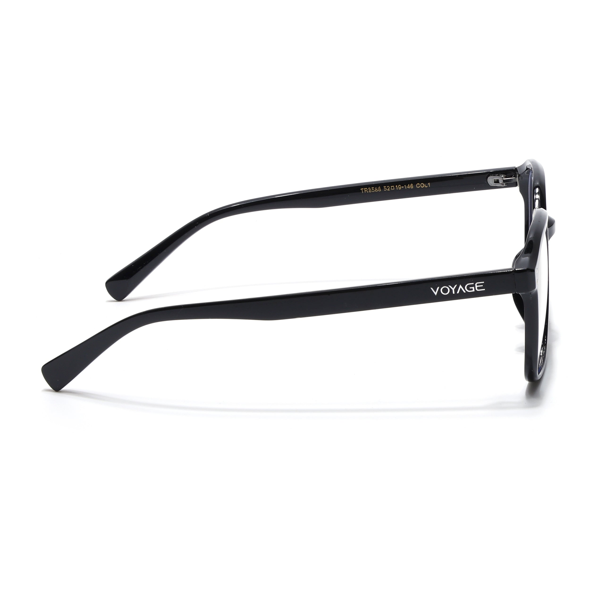 Voyage Air Shine Black Square Eyeglasses for Men & Women (TR8588MG4866-C1)