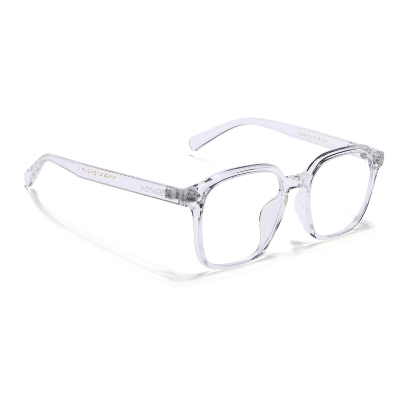 Voyage Air Transparent Square Eyeglasses for Men & Women (TR8588MG4869-C4)