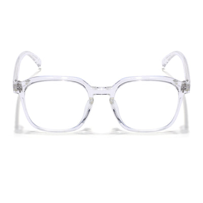Voyage Air Transparent Square Eyeglasses for Men & Women (TR8588MG4869-C4)
