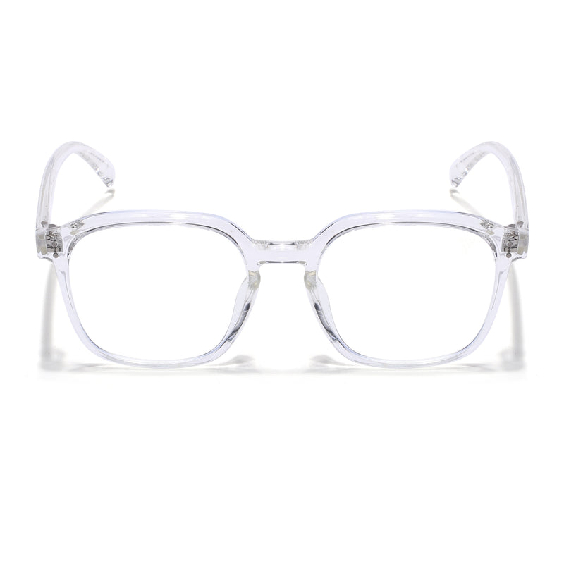 Voyage Air Transparent Square Eyeglasses for Men & Women (TR8588MG4869-C4)