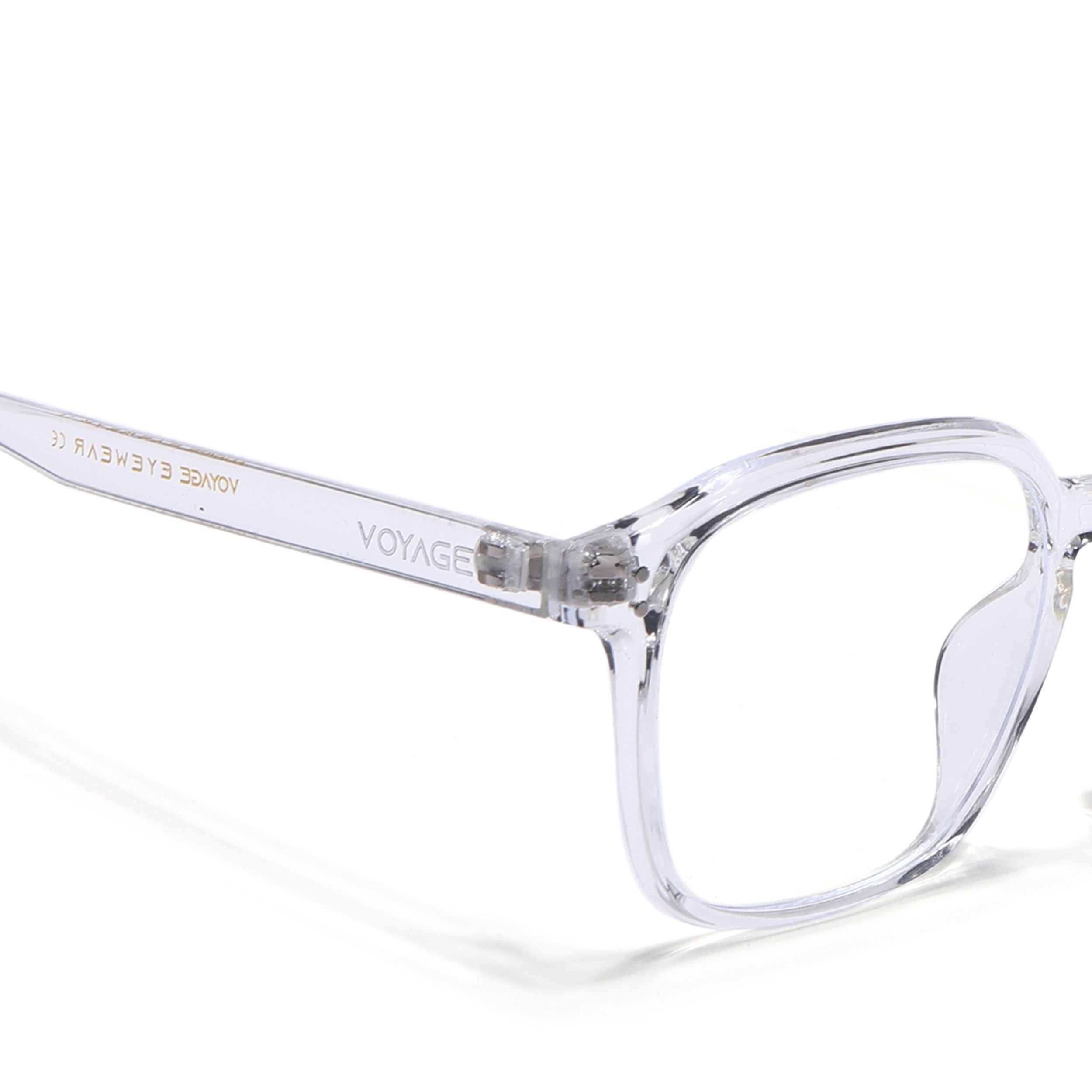 Voyage Air Transparent Square Eyeglasses for Men & Women (TR8588MG4869-C4)