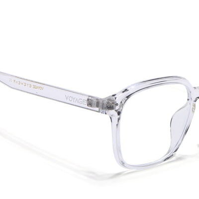 Voyage Air Transparent Square Eyeglasses for Men & Women (TR8588MG4869-C4)