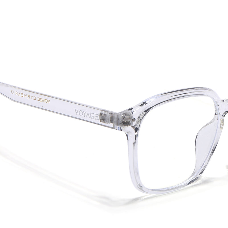 Voyage Air Transparent Square Eyeglasses for Men & Women (TR8588MG4869-C4)