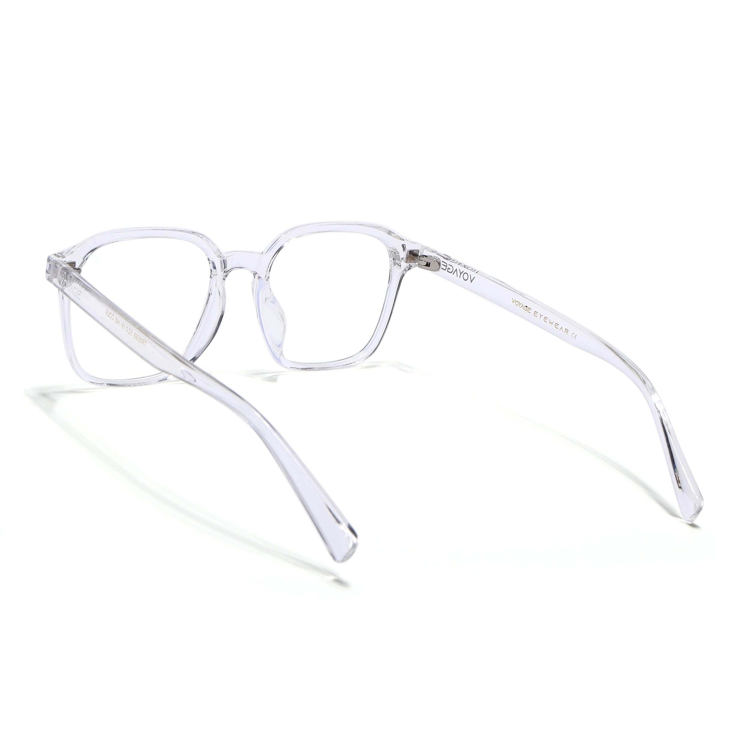 Voyage Air Transparent Square Eyeglasses for Men & Women (TR8588MG4869-C4)