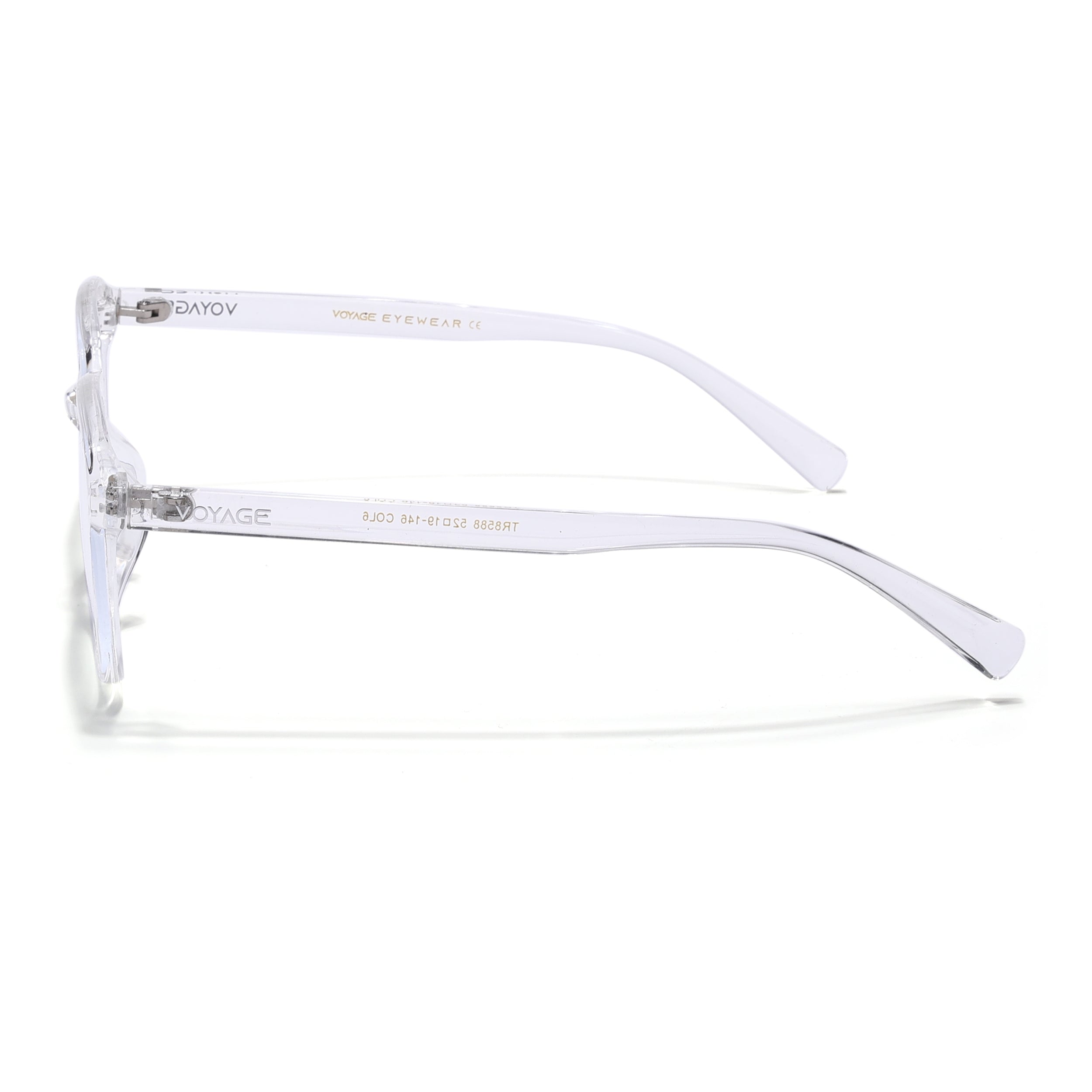 Voyage Air Transparent Square Eyeglasses for Men & Women (TR8588MG4869-C4)