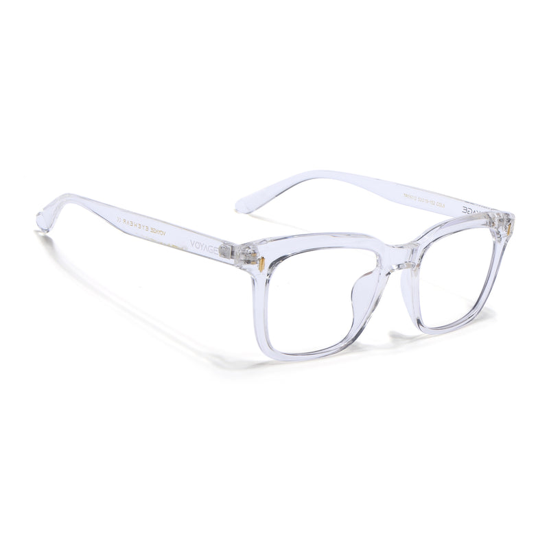 Voyage Air Transparent Square Eyeglasses for Men & Women (TR86012MG4845-C3)
